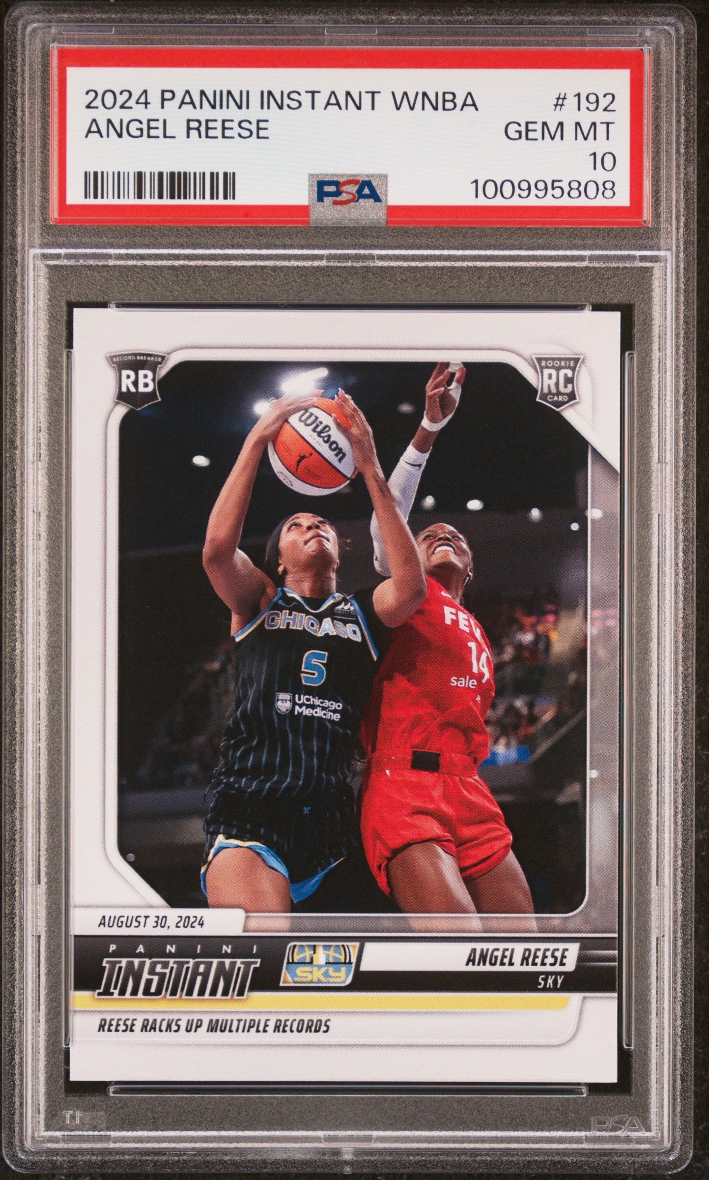 Graded 2024 Panini Instant WNBA Angel Reese #192 Rookie RC Basketball Card PSA 10 Gem Mint