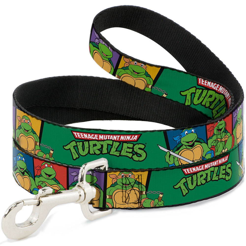 Dog Leash - Classic TEENAGE MUTANT NINJA TURTLES Group Pose3/TMNT Logo Green/Multi Color