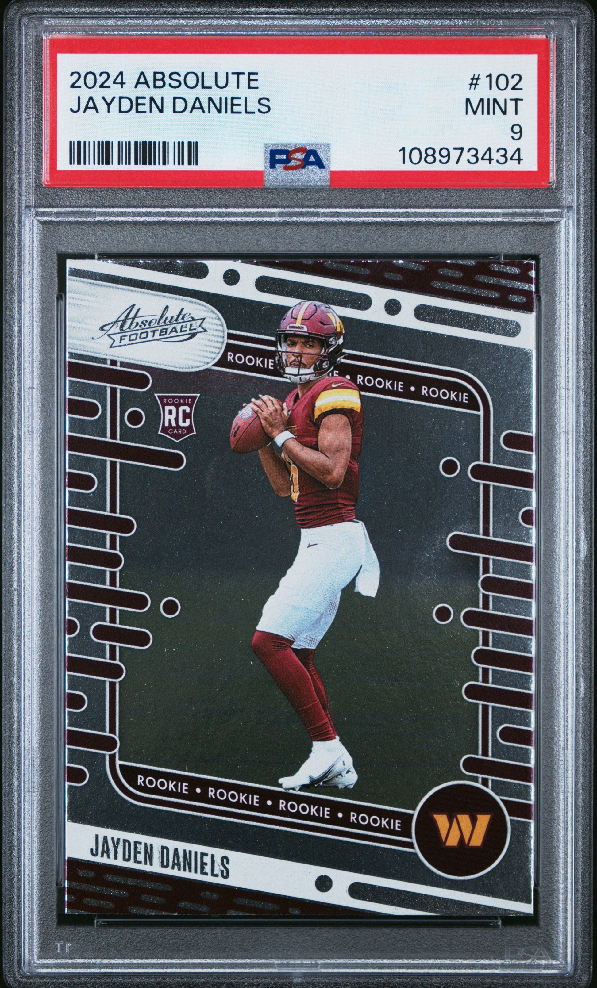 jayden daniels graded rookie card cards Jayden Daniels 2024 Topps Finest Prodigies Auto-Refractor #PJD PSA 10 Part of the 2024 Topps NOW Trading Card Series. Graded 2024 Panini Absolute Jayden