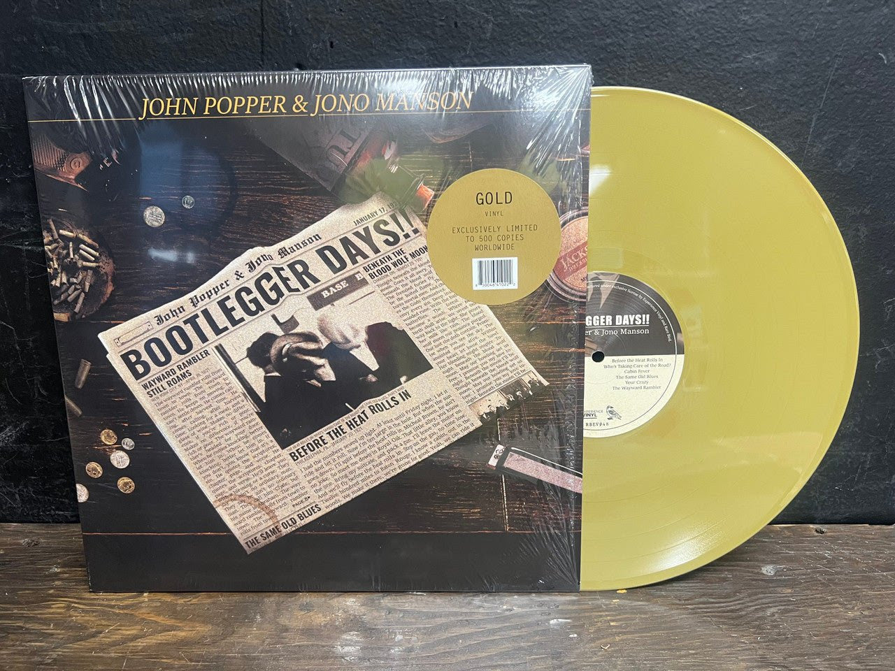 John Popper & Jono Manson BOOTLEGGER DAYS!! GOLD VINYL LP [Vinyl]