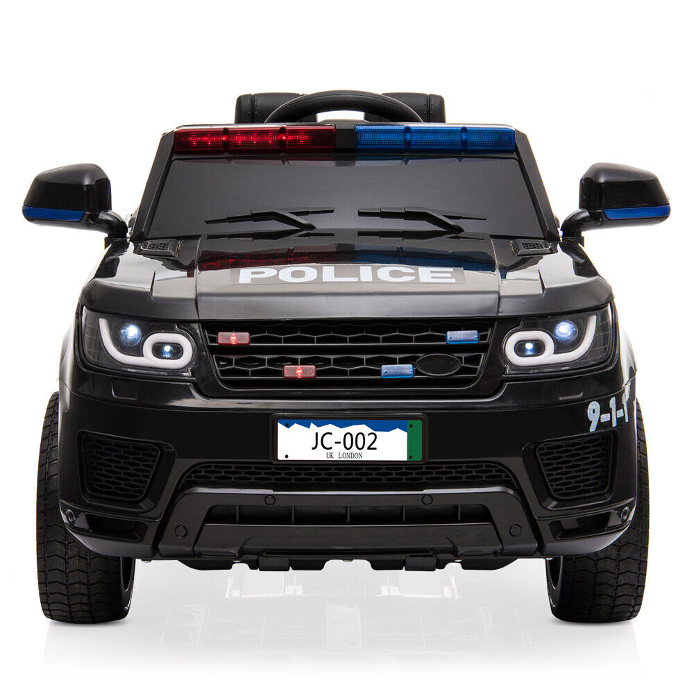 Kids Police SUV Ride-On Car with 3 Speeds, Music, Sirens, and Parental Control - 12V