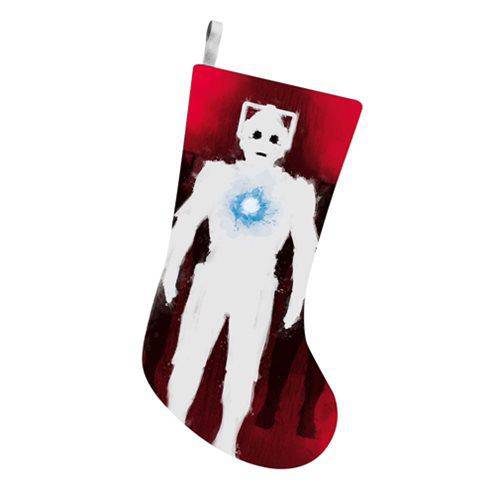 Kurt Adler - Doctor Who Cyberman 19-Inch Printed Stocking - Golden Apple Comics