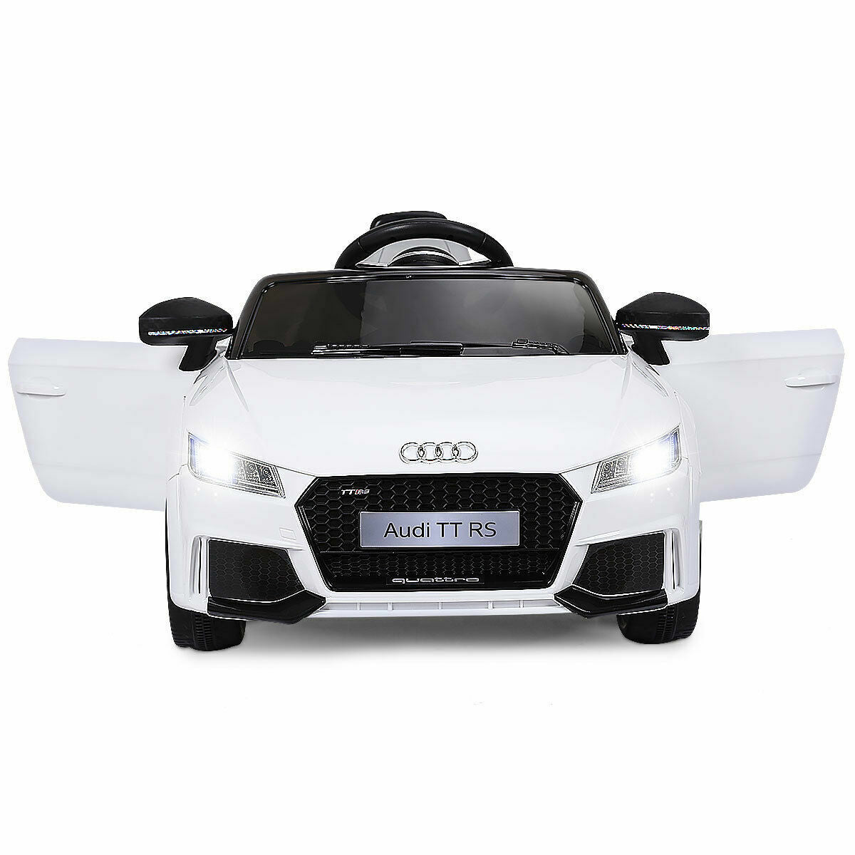 Licensed 12V Audi TT RS Electric Kids Ride On Car with Remote Control and MP3 Player - White
