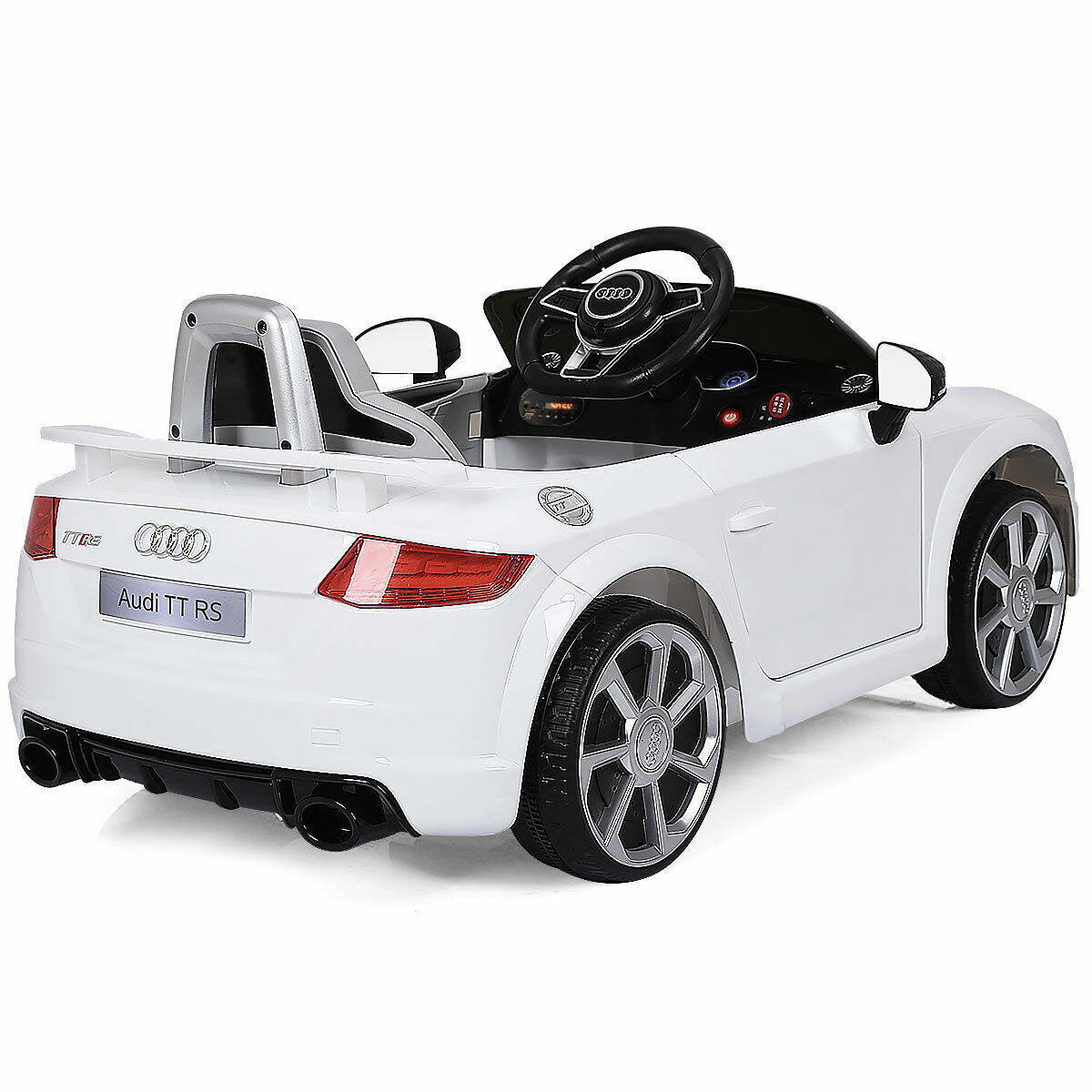 Licensed 12V Audi TT RS Electric Kids Ride On Car with Remote Control and MP3 Player - White