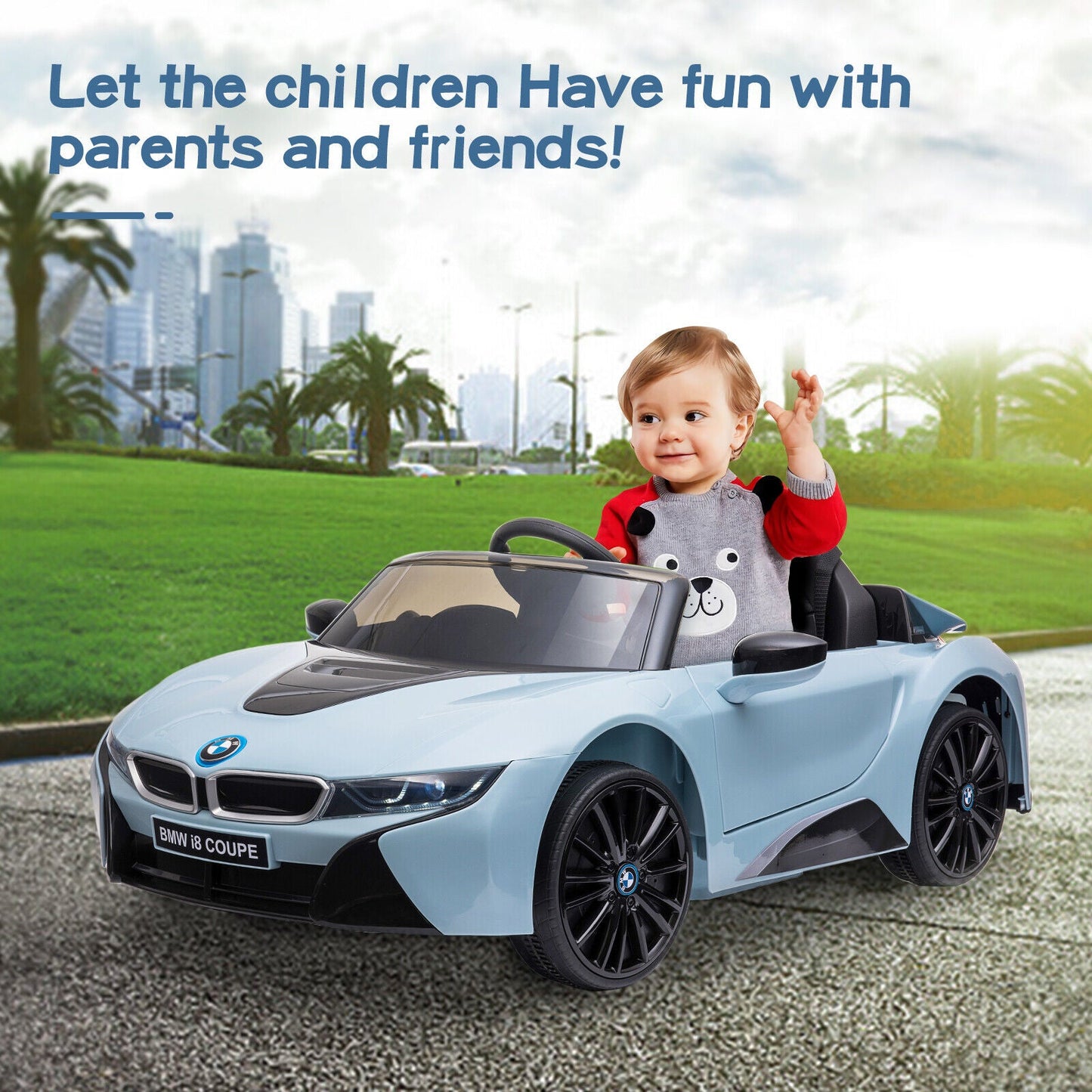 Licensed BMW i8 Electric Ride-On Car for Kids with Remote Control - 12V Powered Vehicle