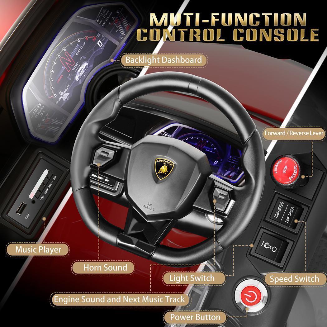 Electric Lamborghini Sian Ride-On Car for Kids with Remote Control, MP3, AUX, and USB Connectivity
