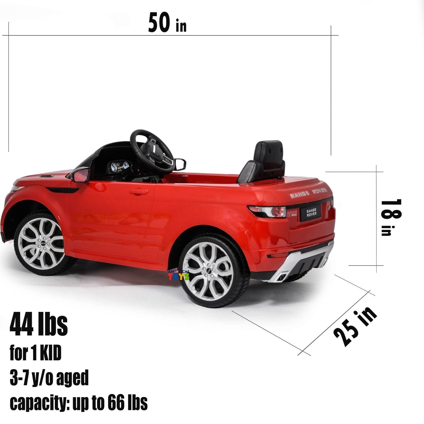 Licensed Land Rover R/C Ride On Car with MP3 Player for Kids - Available in Multiple Colors