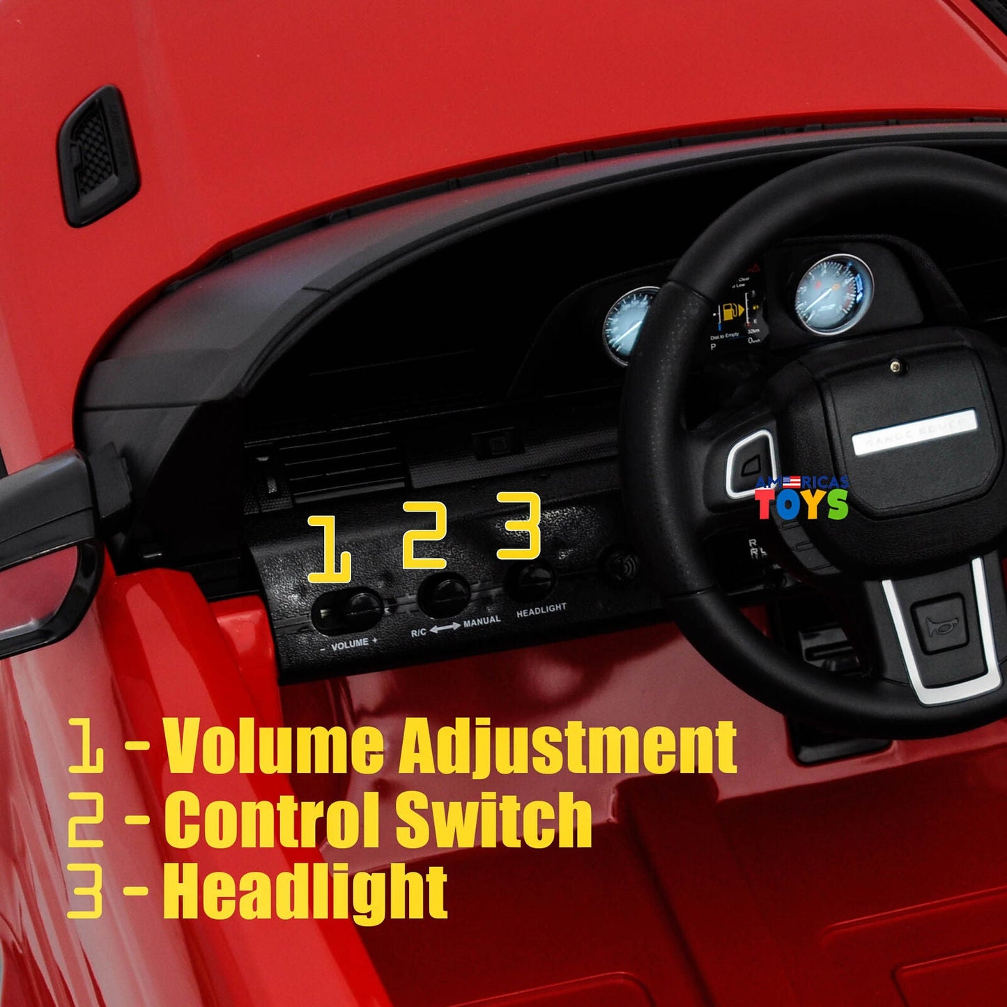 Licensed Land Rover R/C Ride On Car with MP3 Player for Kids - Available in Multiple Colors