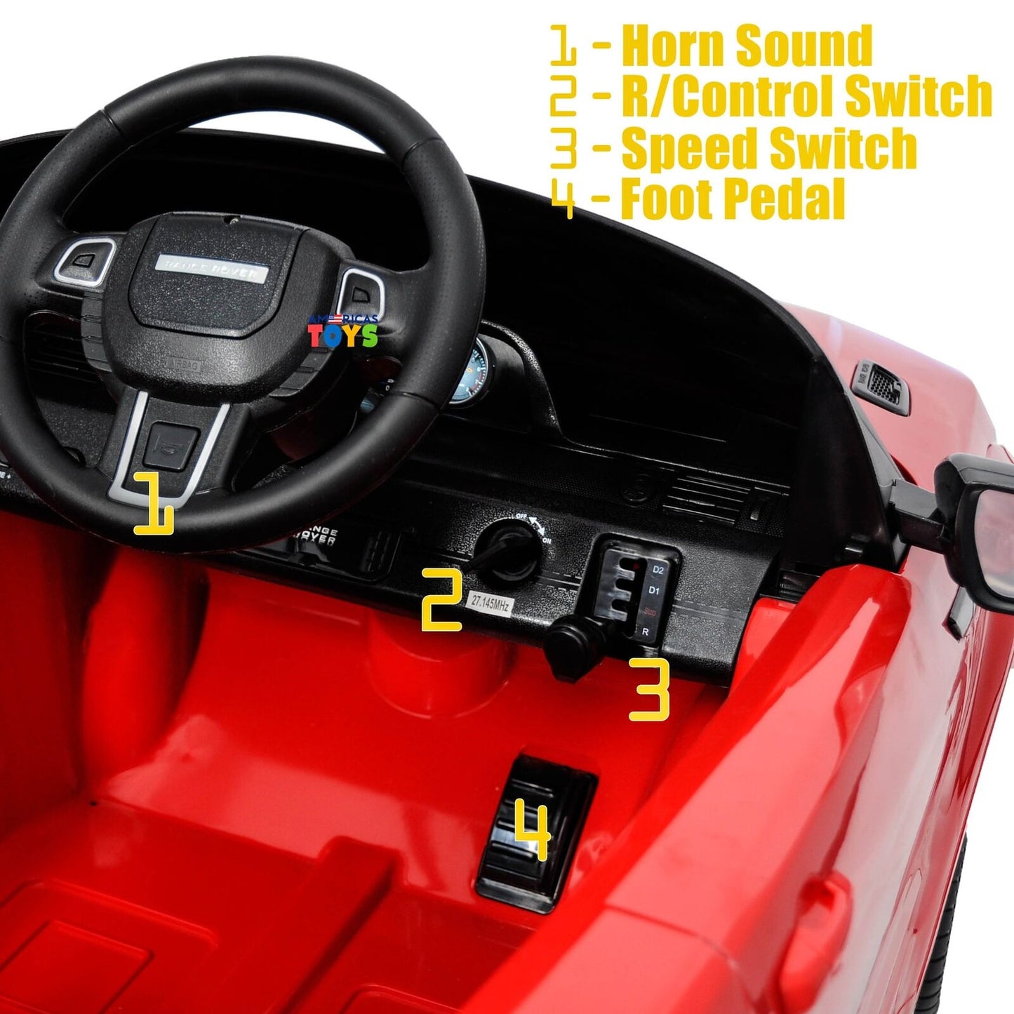 Licensed Land Rover R/C Ride On Car with MP3 Player for Kids - Available in Multiple Colors