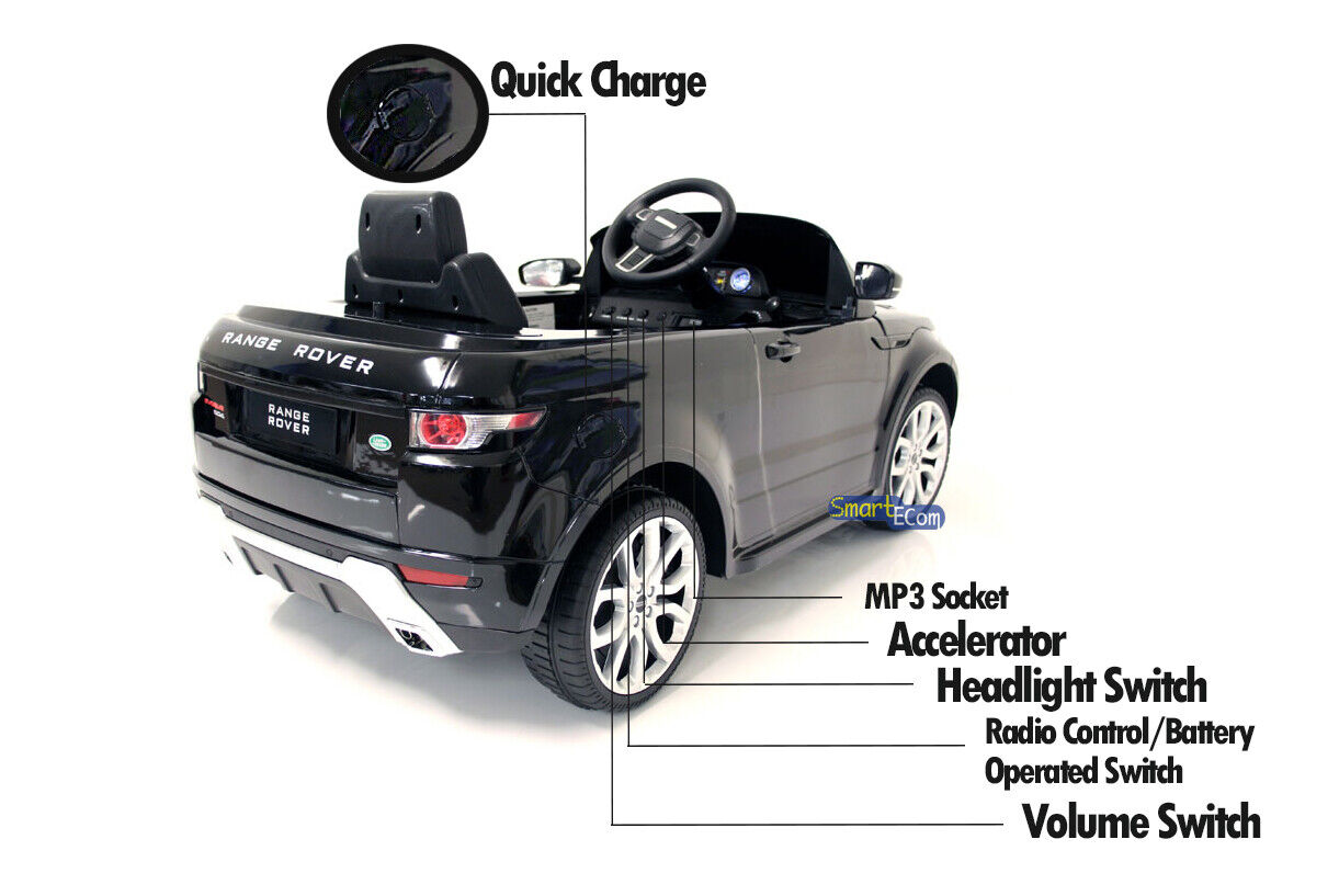 Licensed Land Rover R/C Ride On Car with MP3 Player for Kids - Available in Multiple Colors