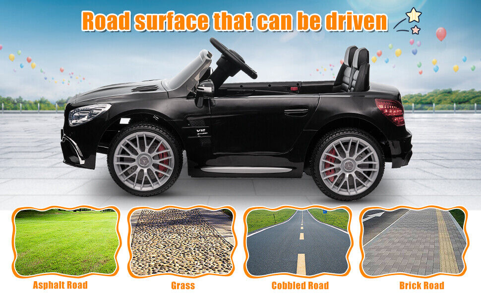 Licensed Mercedes Benz AMG SL65 Electric Ride-On Car for Kids - 12V