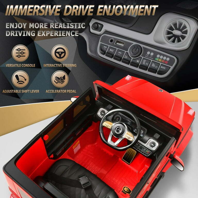 Licensed Mercedes-Benz G500 12V Ride-On Car with Remote Control and AUX/USB Connectivity for Kids