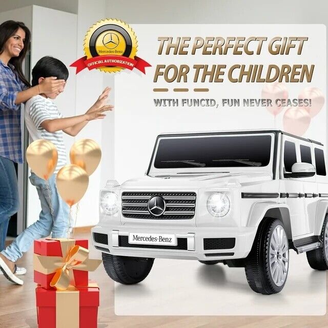 Licensed Mercedes-Benz G500 4WD Kids Ride-On Car with Remote Control - Perfect Gift for Children