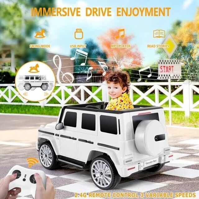Licensed Mercedes-Benz G500 4WD Kids Ride-On Car with Remote Control - Perfect Gift for Children