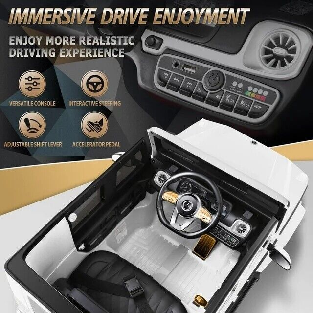 Licensed Mercedes-Benz G500 4WD Kids Ride-On Car with Remote Control - Perfect Gift for Children