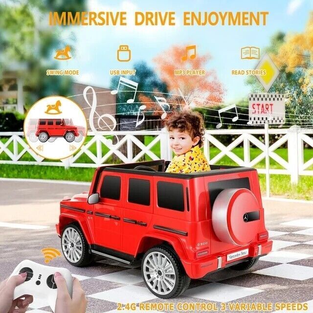 Licensed Mercedes-Benz G500 4WD Kids Ride-On Car with Remote Control - Perfect Gift for Children