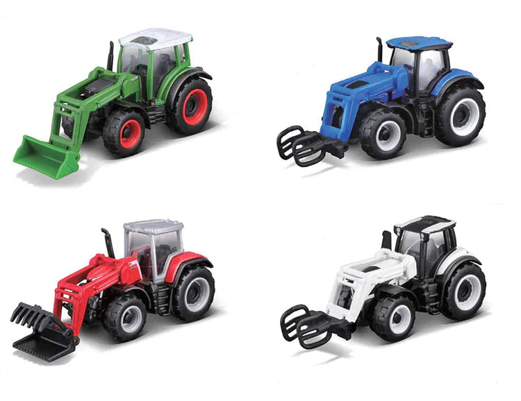 1:64 3" Mini Work Machines Tractors + Frontloader Assorted Styles