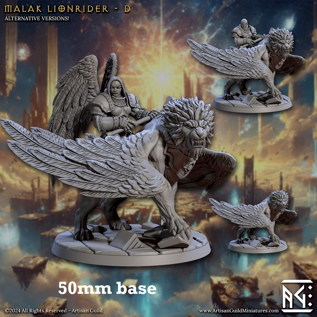 Malak Lionrider: Sculpt D (Female Angel Paladin Calvary Unit) - Golden Apple Comics