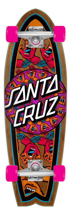 Santa Cruz Mandala Hand Shark Cruzer Complete Skateboard 8.8 x 27.7