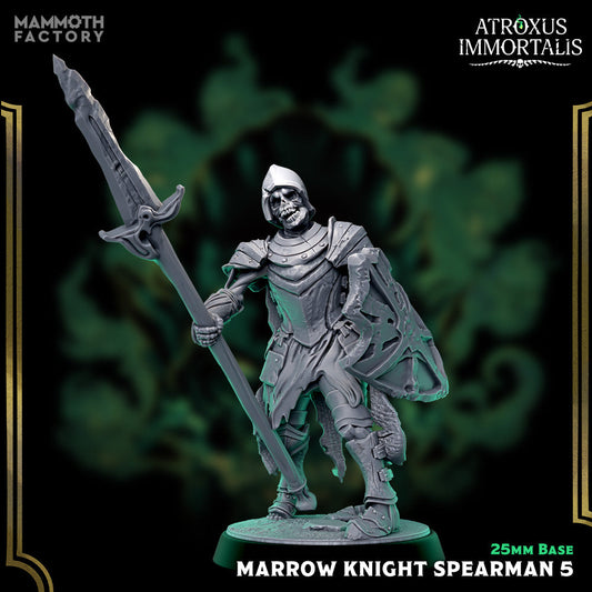 Marrow Knight Spearman: Sculpt 5 (Skeleton Warrior)