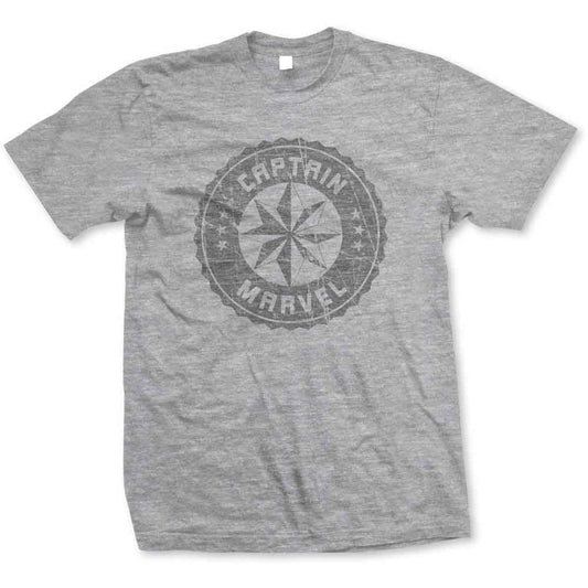 Captain Marvel Grey Circle (T-Shirt)
