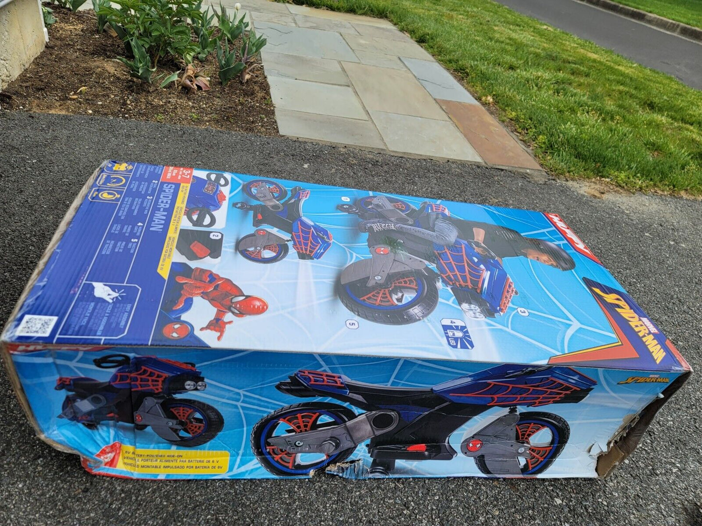 Marvel Spider-Man Electric Ride-On Motorcycle for Kids by Huffy