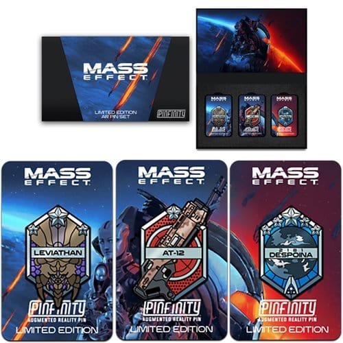 Mass Effect Limited Edition Augmented Reality Enamel Pin Set of 3