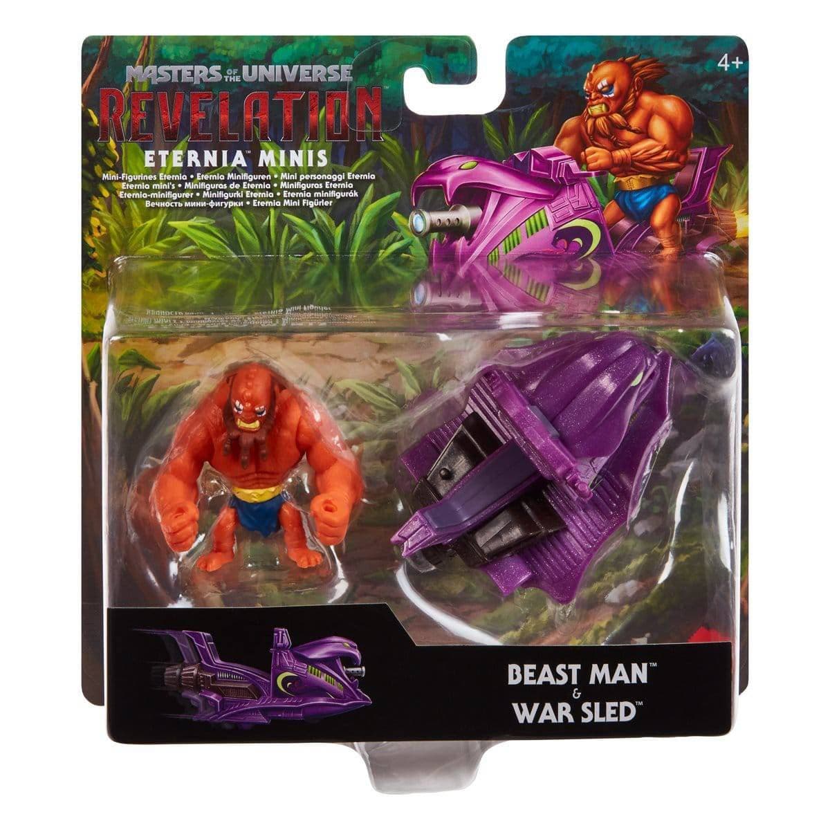 Masters of the Universe Revelation Beast Man and War Sled Eternia Minis Vehicle Pack