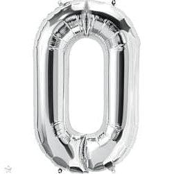 34" Silver Number Foil Balloons