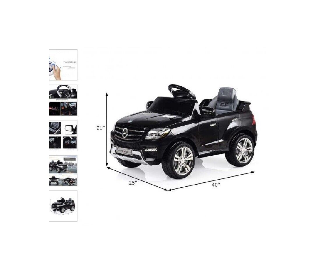 Mercedes Benz ML350 Ride On Car with Remote Control, MP3 Port, and Seat Belt for Kids