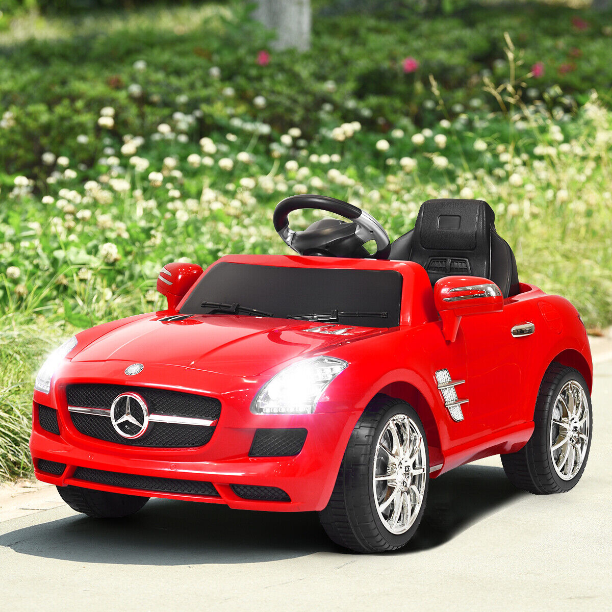 MERCEDES BENZ SLS Kids Ride On Car with Remote Control, MP3 Player, and Electric Motor - Perfect Christmas Gift for Children