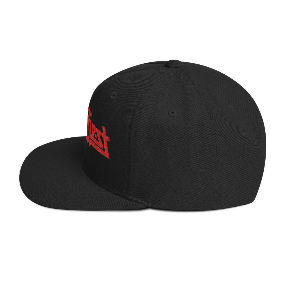 MerchMoment Judas Priest Red Logo Embroidered Snapback Hat [Apparel] - Golden Apple Comics