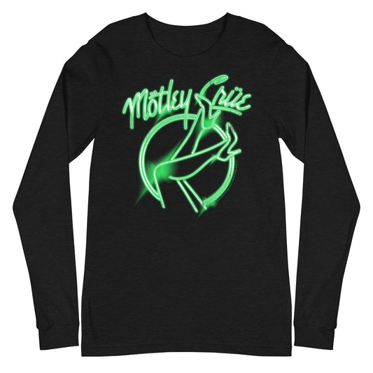 Motley Crue - Neon Green Girls Long Sleeve T-Shirt ()
