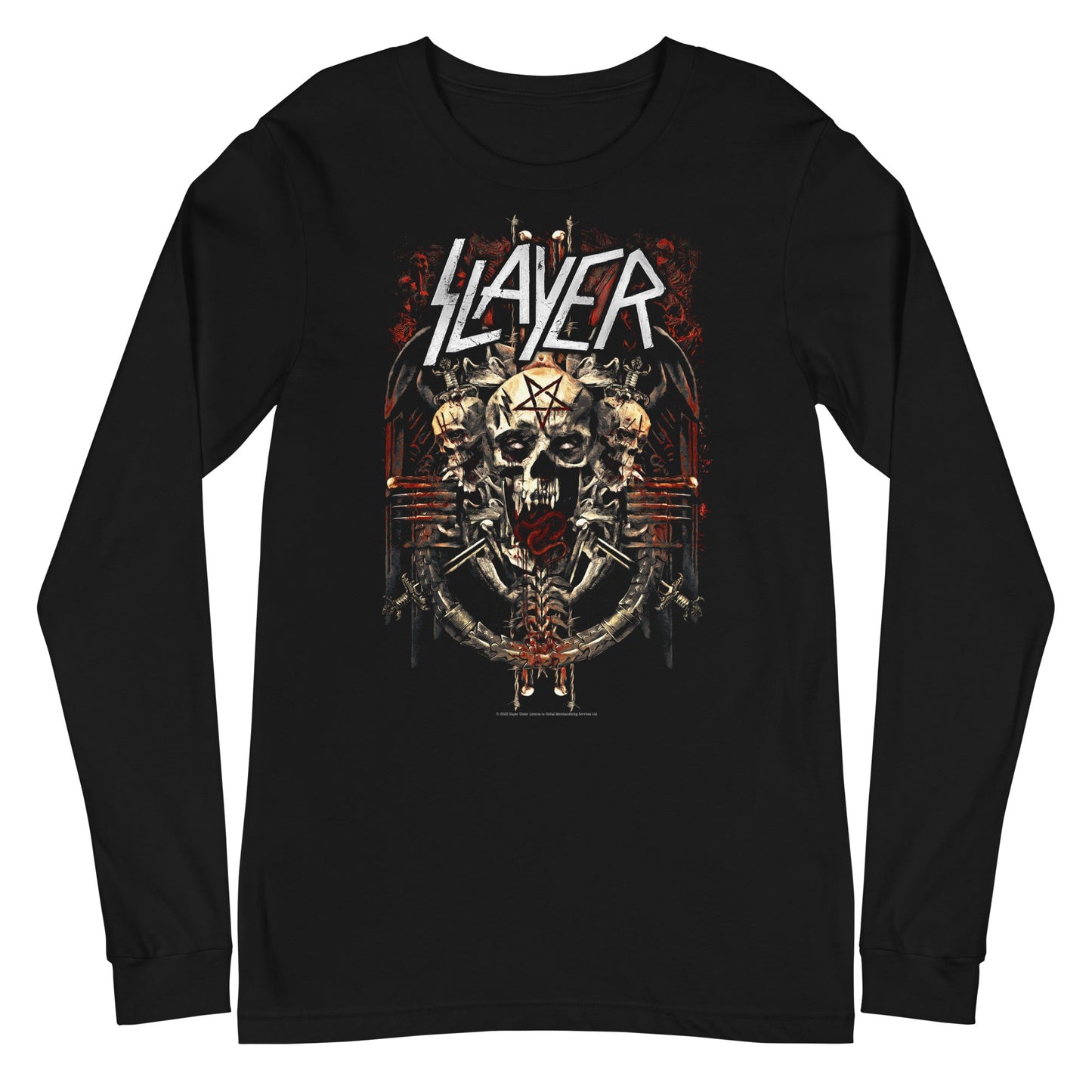 Slayer - Triple Skull Long Sleeve T-Shirt ()