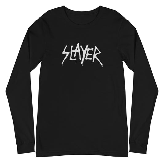 Slayer - White Drip Logo Long Sleeve T-Shirt ()