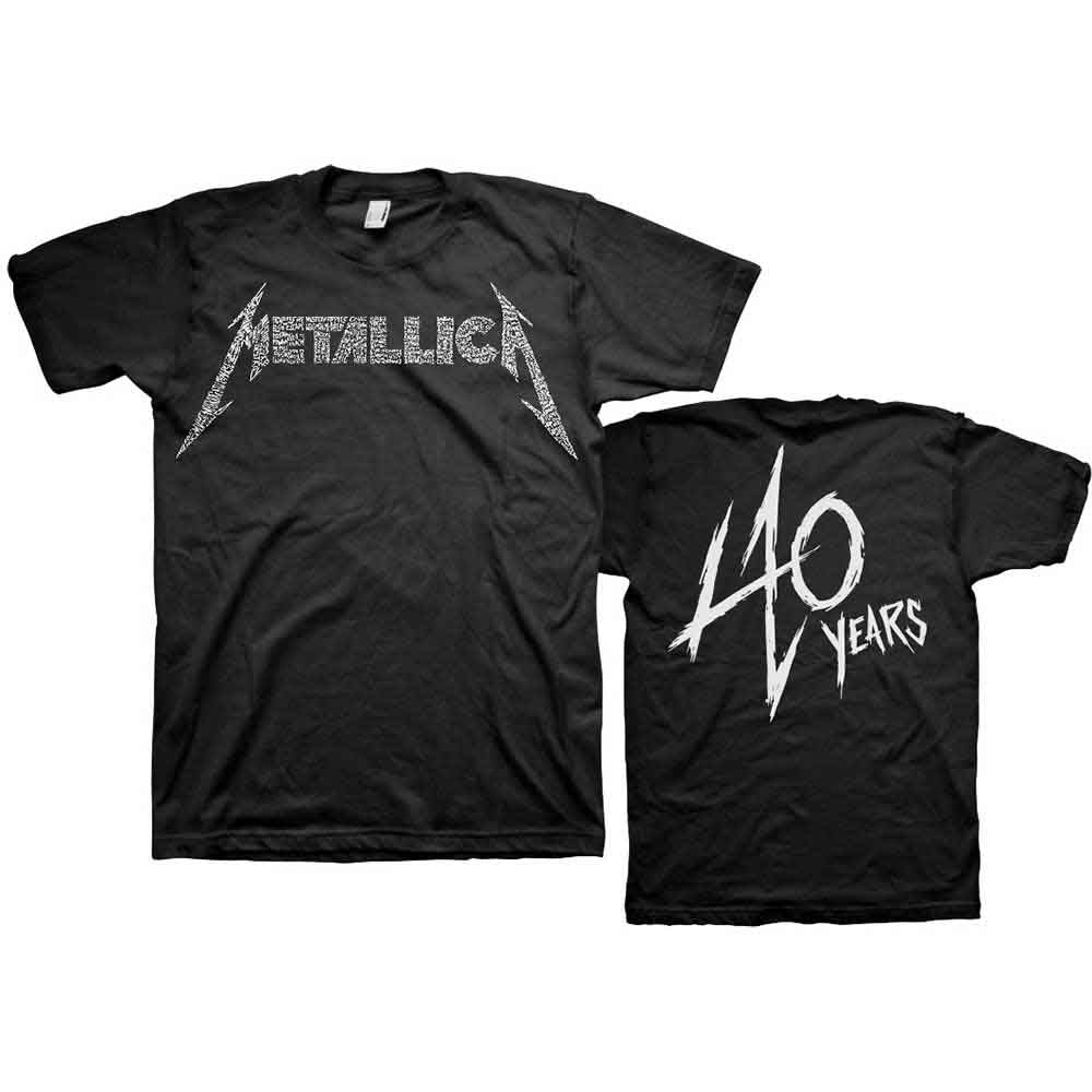 Metallica 40th Anniversary Songs Logo [T-Shirt] - Golden Apple Comics