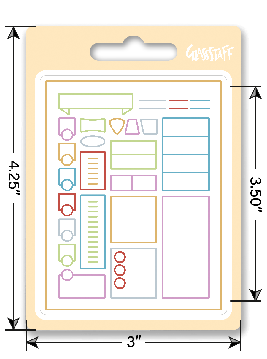 Sticker: Minimal Character Sheet Waterproof Die Cut