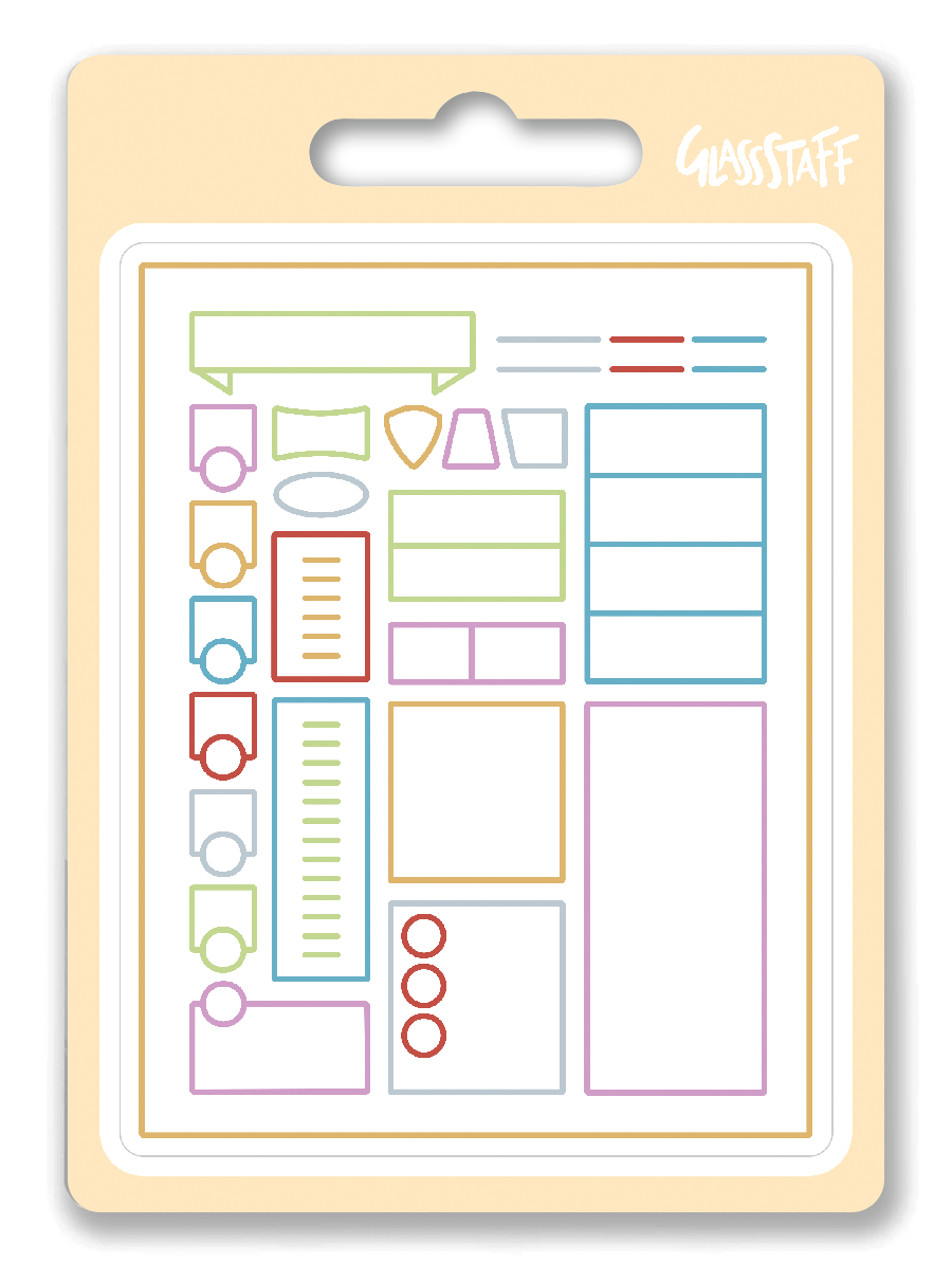 Sticker: Minimal Character Sheet Waterproof Die Cut