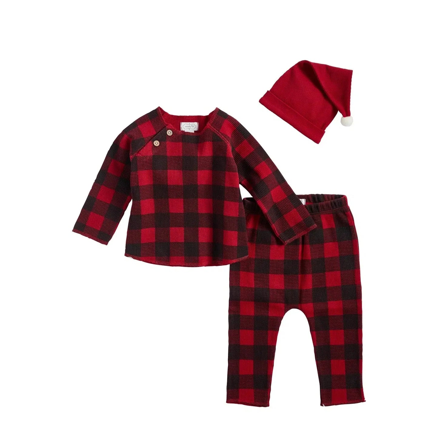 Buffalo Plaid Santa Outfit Set