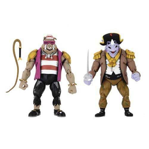 NECA Teenage Mutant Ninja Turtles: Turtles in Time Pirate Bebop & Rocksteady 7-Inch Scale Action Figure 2-Pack