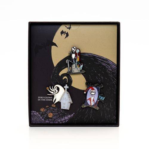 Loungefly Nightmare Before Christmas 3-Piece Pin Set - Entertainment Earth Exclusive