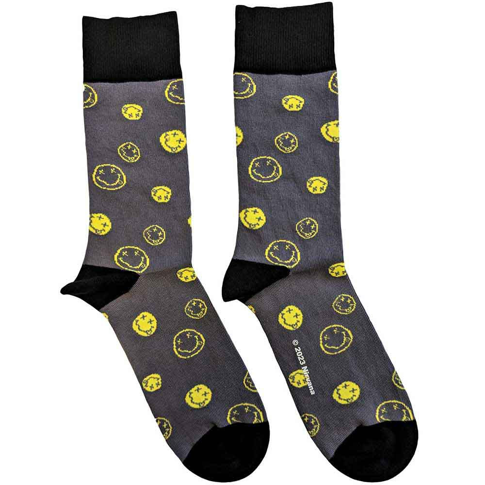 Nirvana Mixed Happy Faces [Socks] - Golden Apple Comics
