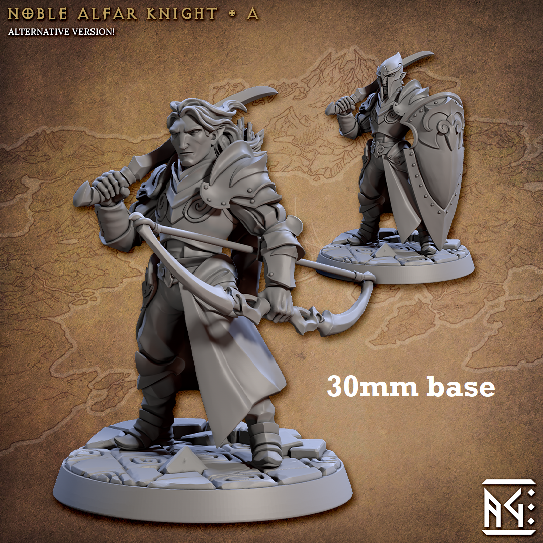Noble Alfar Knight: Sculpt A (Male High Elf Paladin) - Golden Apple Comics