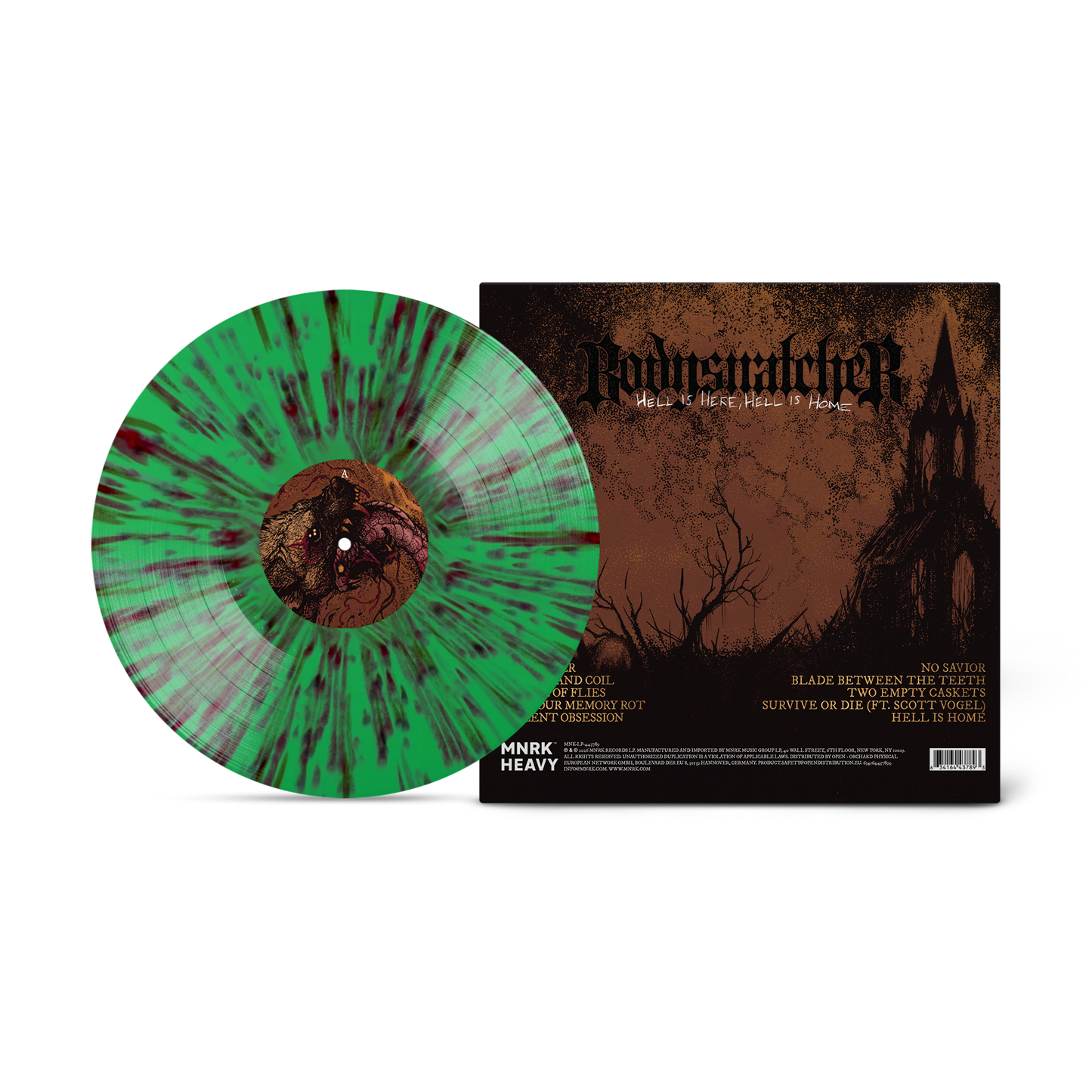 Bodysnatcher - Hell is Here, Hell Is Home on Venom Mint Splatter Vinyl - Golden Apple Comics