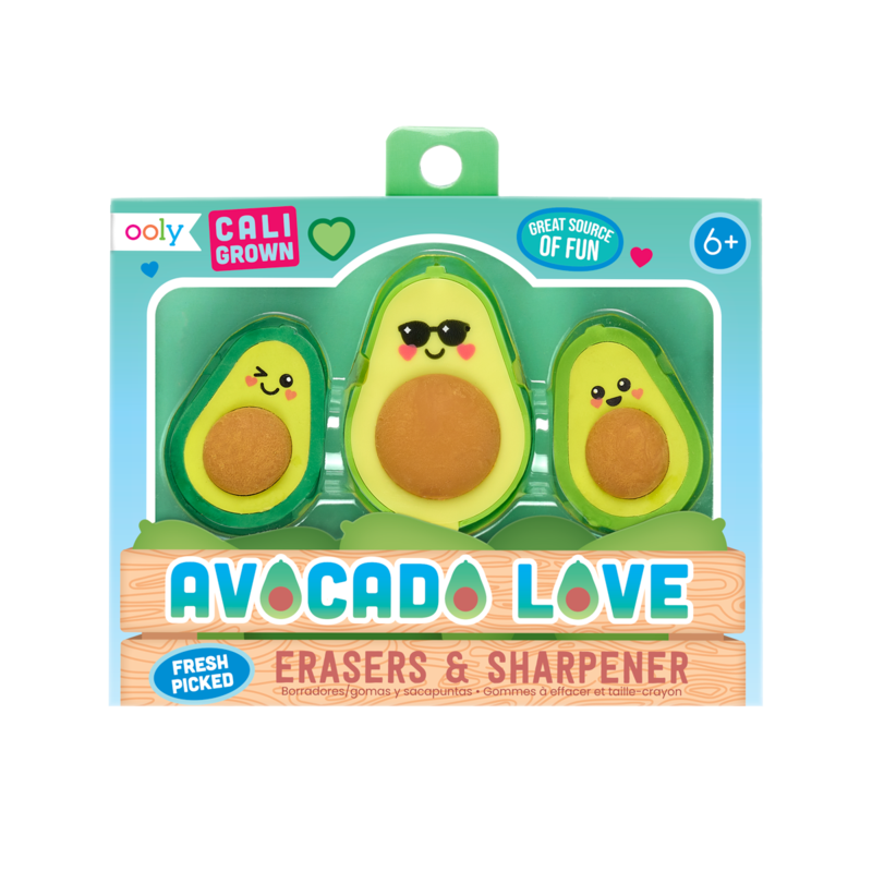 Avocado Love Erasers & Sharpener