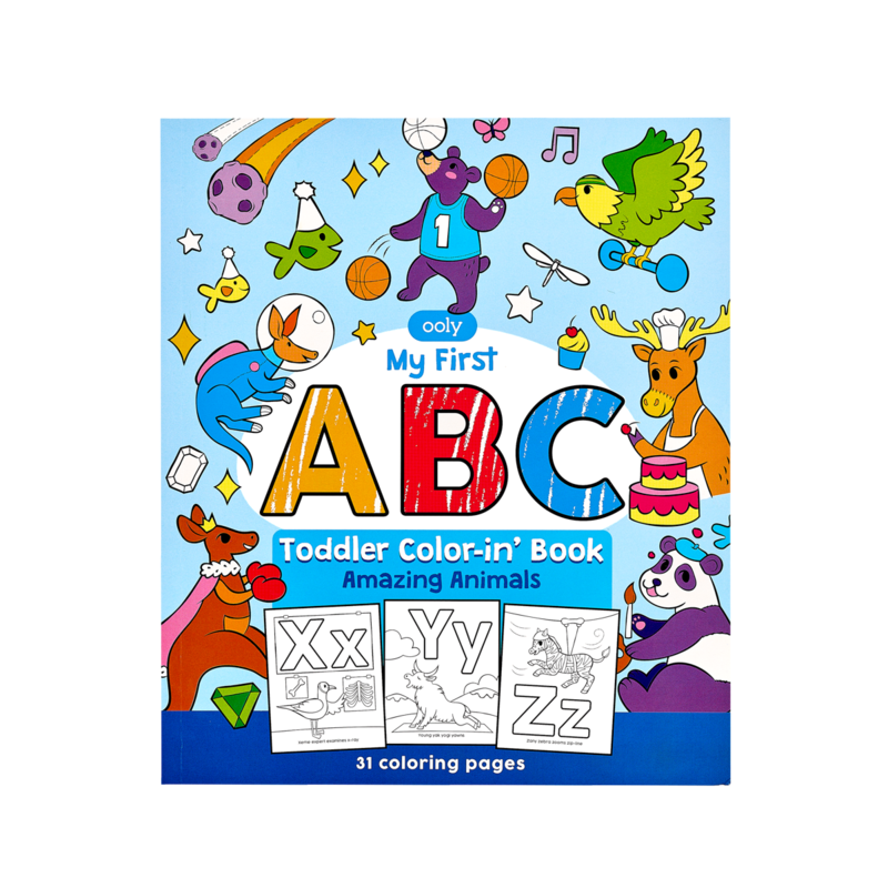 Color In Book - Toddler ABC-Amazing Animals