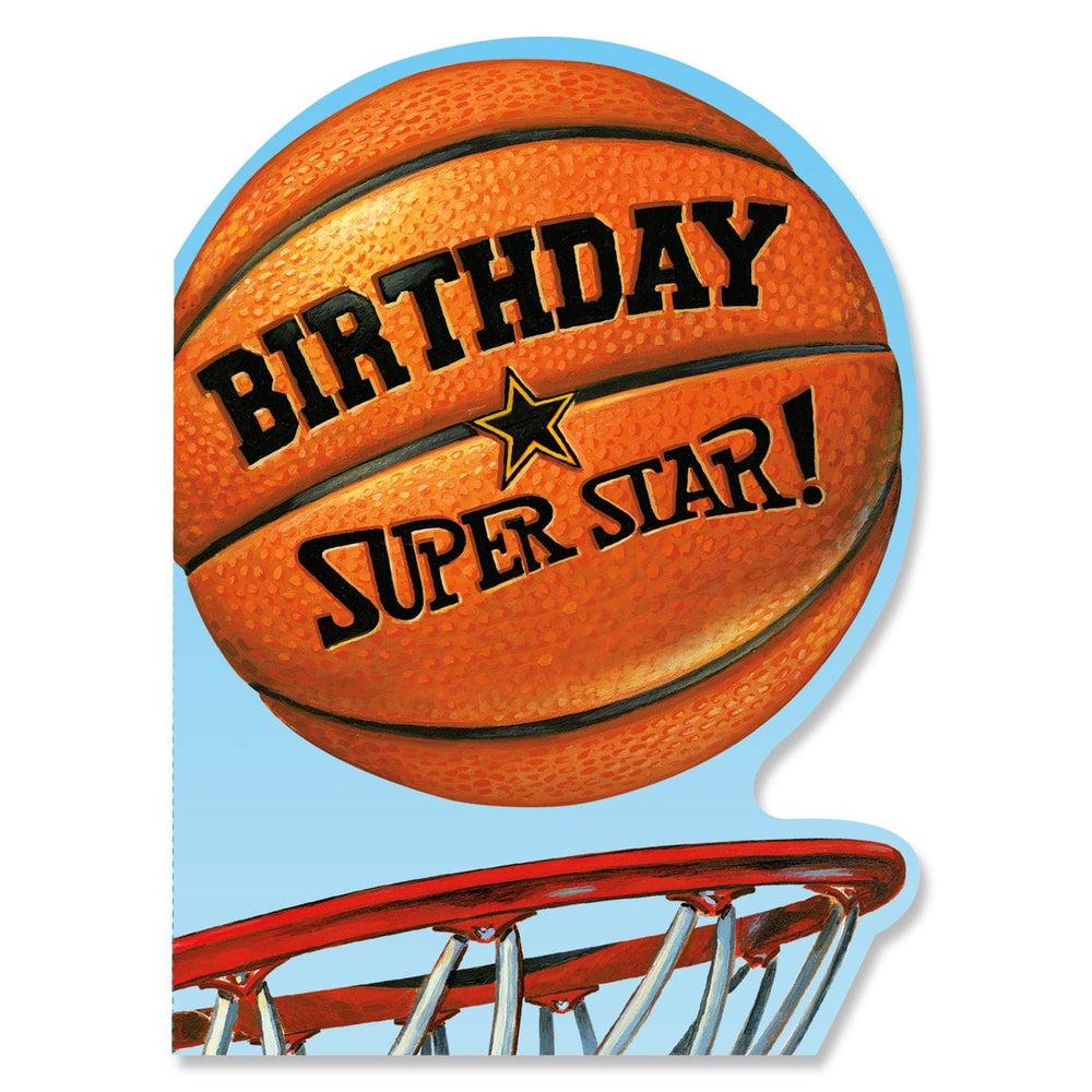 Basketball Die Cut Birthday Card