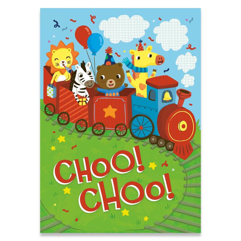 Choo Choo Foil Birthday Cards