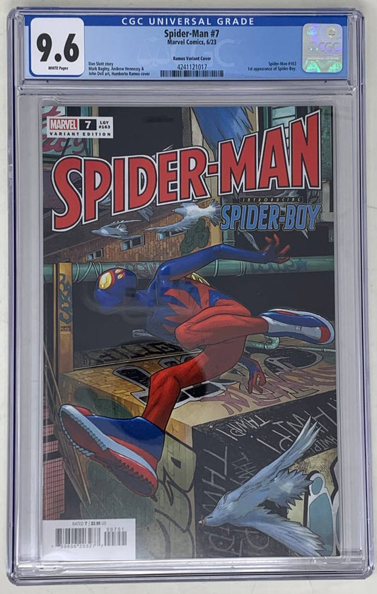 Spider-Man #7 D Humberto Ramos Top Secret Spoiler Spider-Boy CGC 9.6 Variant (04/05/2023) Marvel