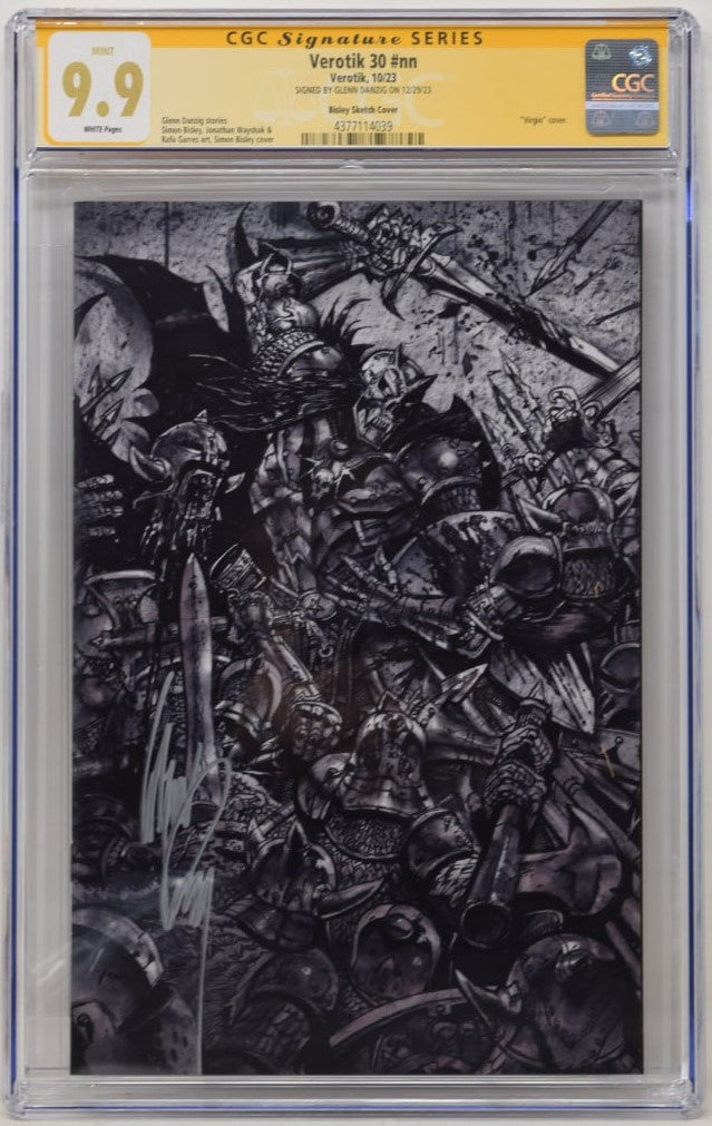 Verotika 30 #1 Simon Bisley BW Variant SIGNED Glenn Danzig